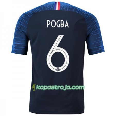 Billiga Fotbollströjor Frankrike Pogba 6 VM 2018 Hemma tröja